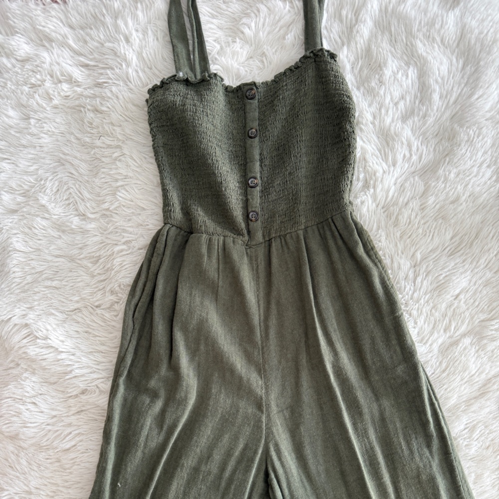 Green Sleeveless Jumpsuit